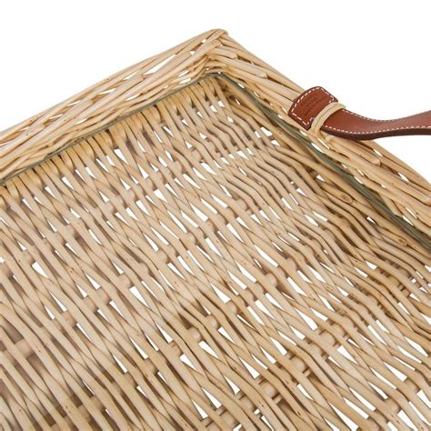 hermes gold tray|Hermes wicker tray.